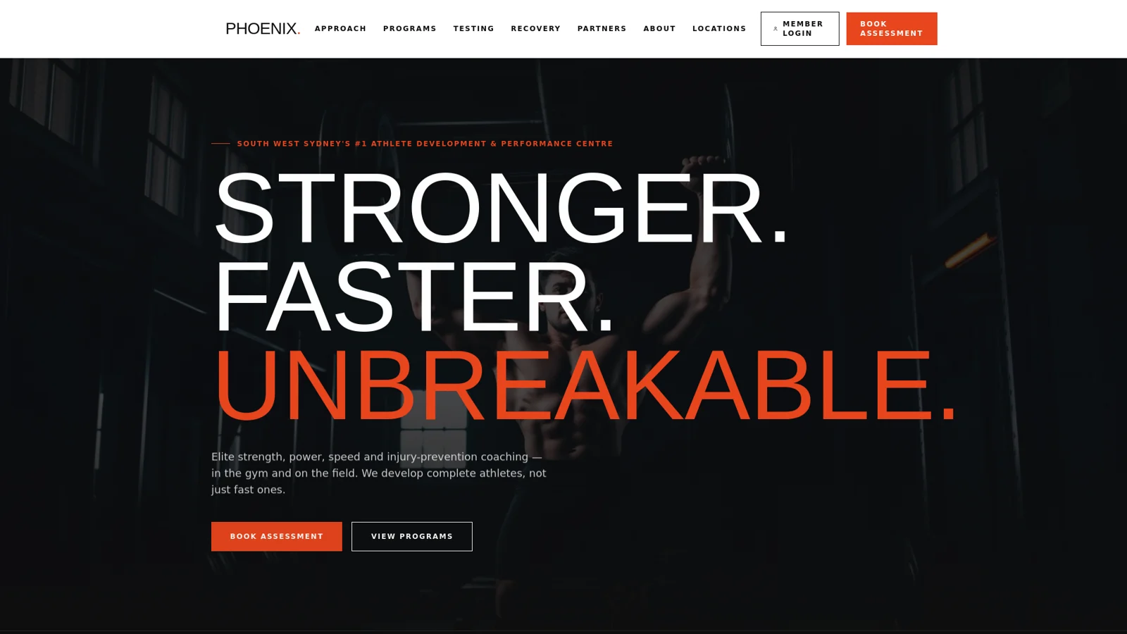 Gym community app homepage